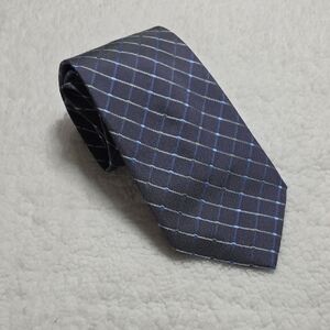 Banana Republic Navy and Blue Grid Tie